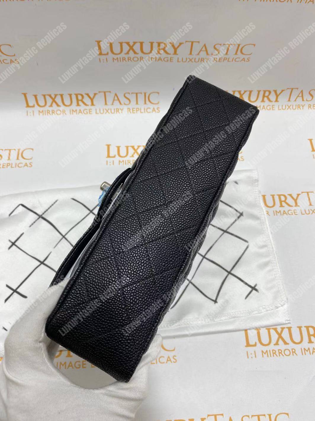 Ch*el classic medium flap bag black