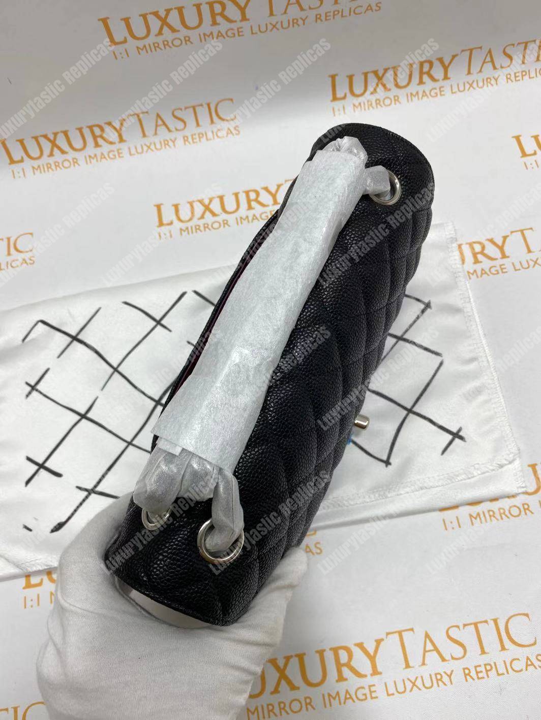 Ch*el classic medium flap bag black