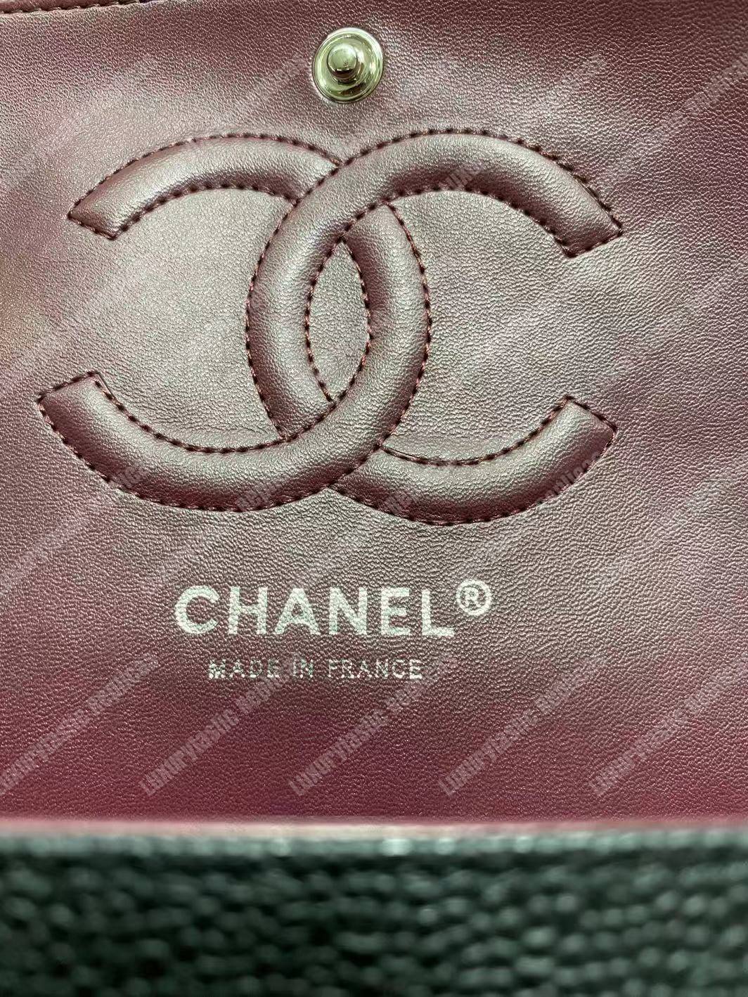 Ch*el classic medium flap bag black