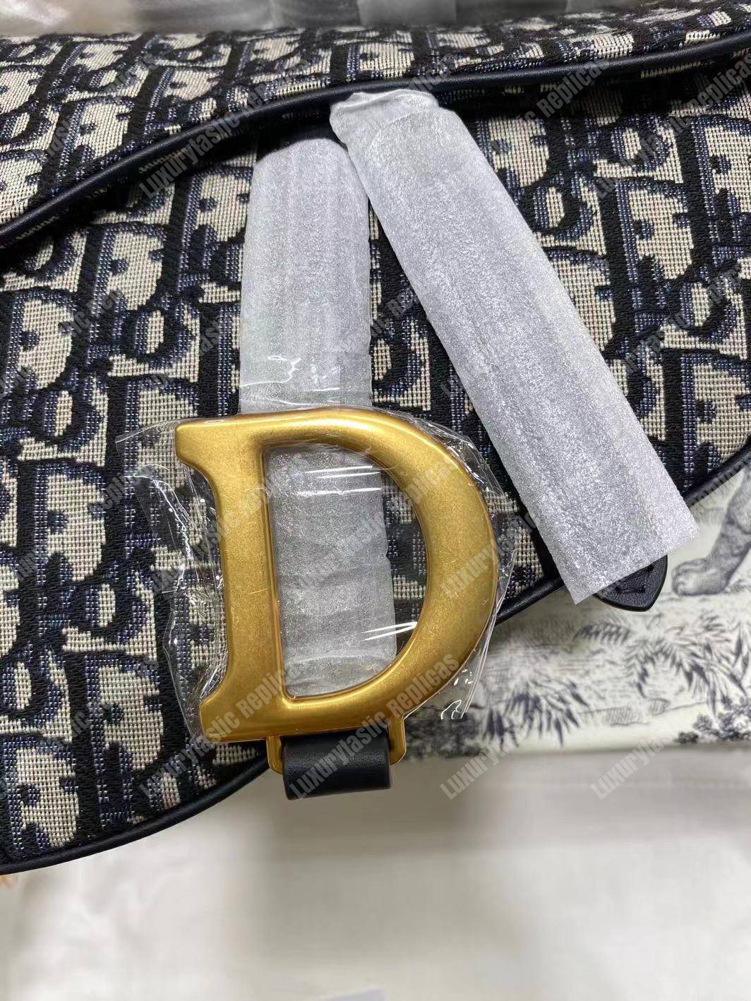 D*or blue oblique saddle bag