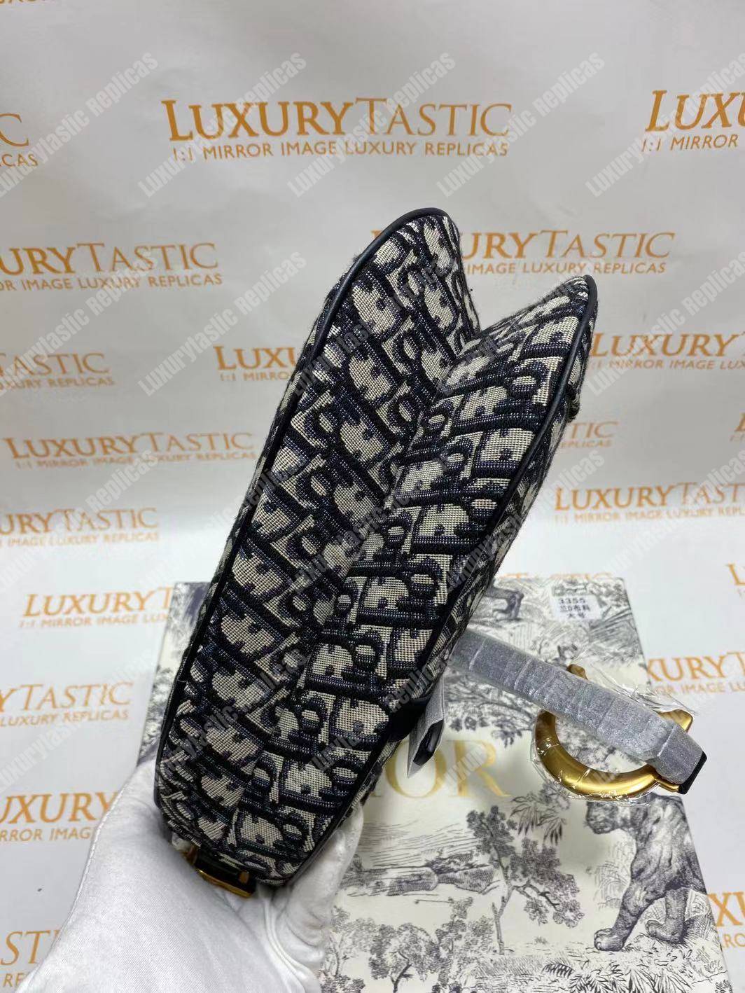 D*or blue oblique saddle bag