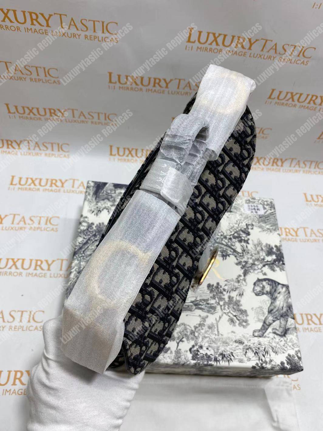 D*or blue oblique saddle bag