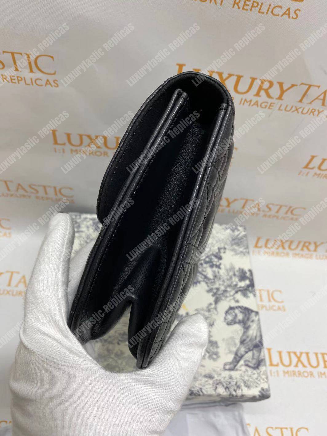 D*or lambskin D*oraddict flap bag black