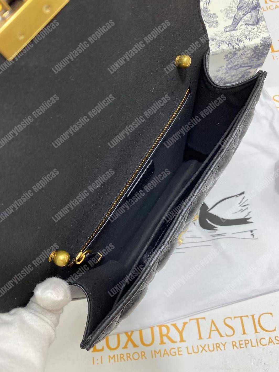 D*or lambskin D*oraddict flap bag black