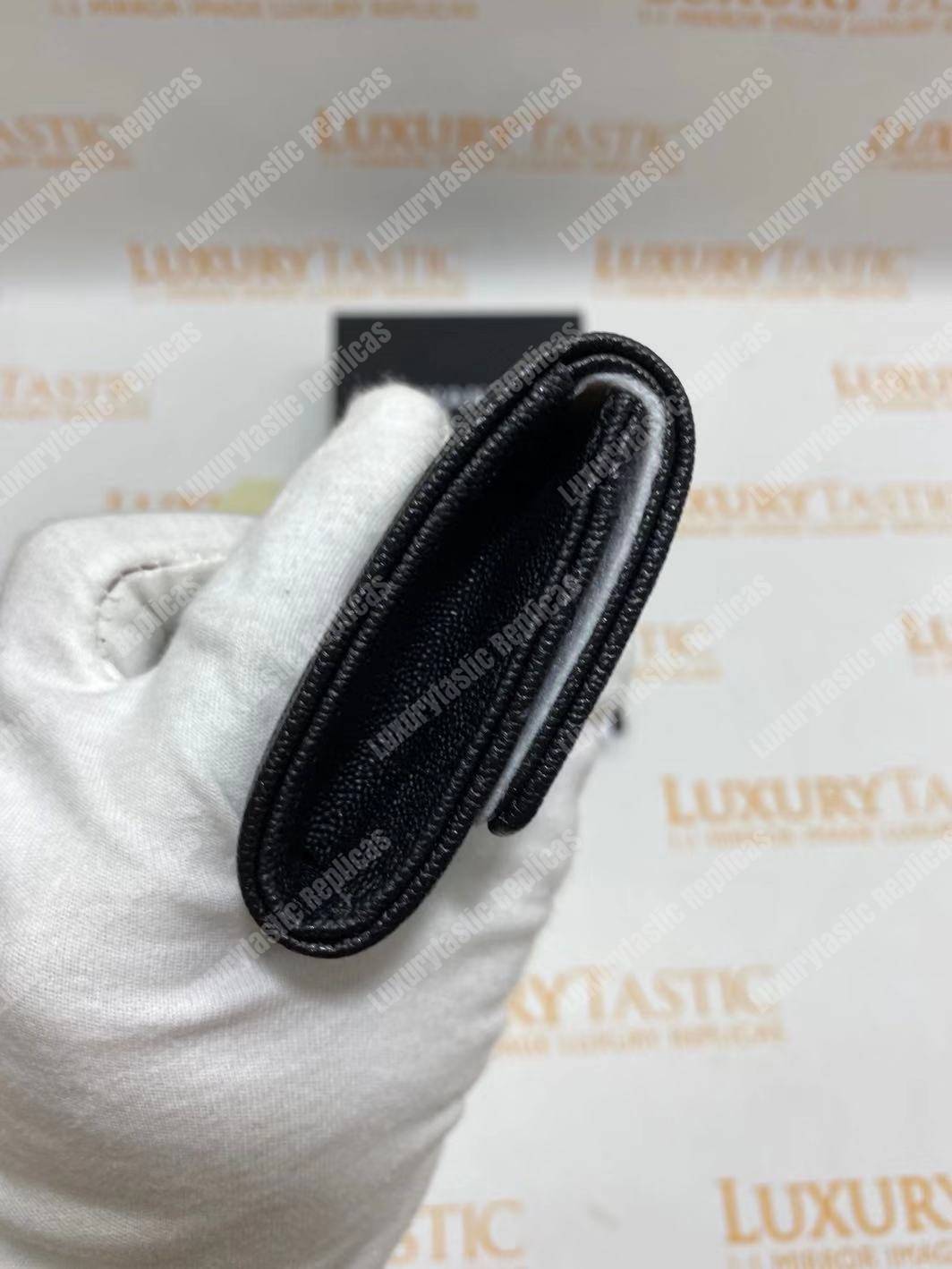 Ch*el boy small flap wallet black