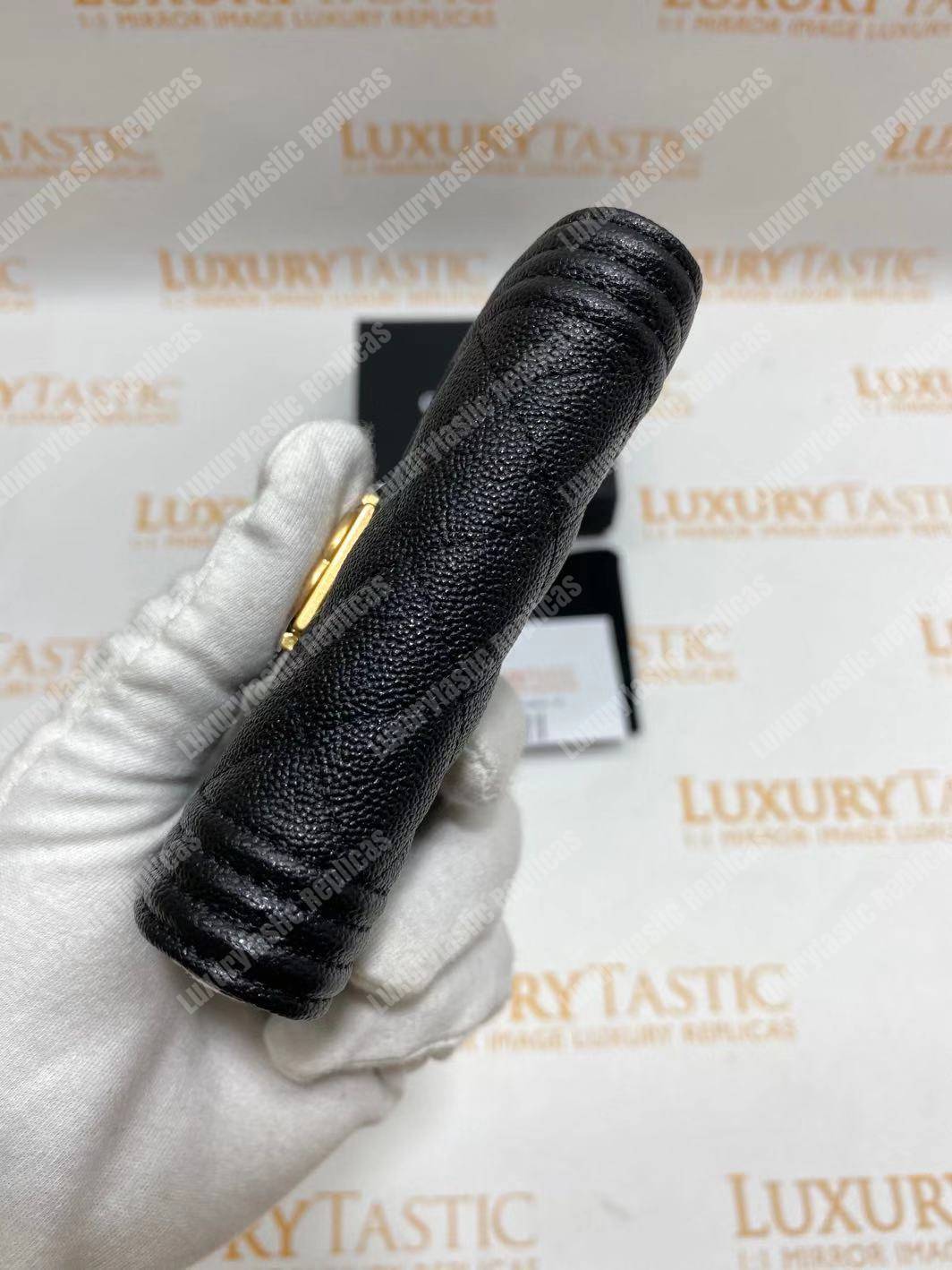 Ch*el boy small flap wallet black