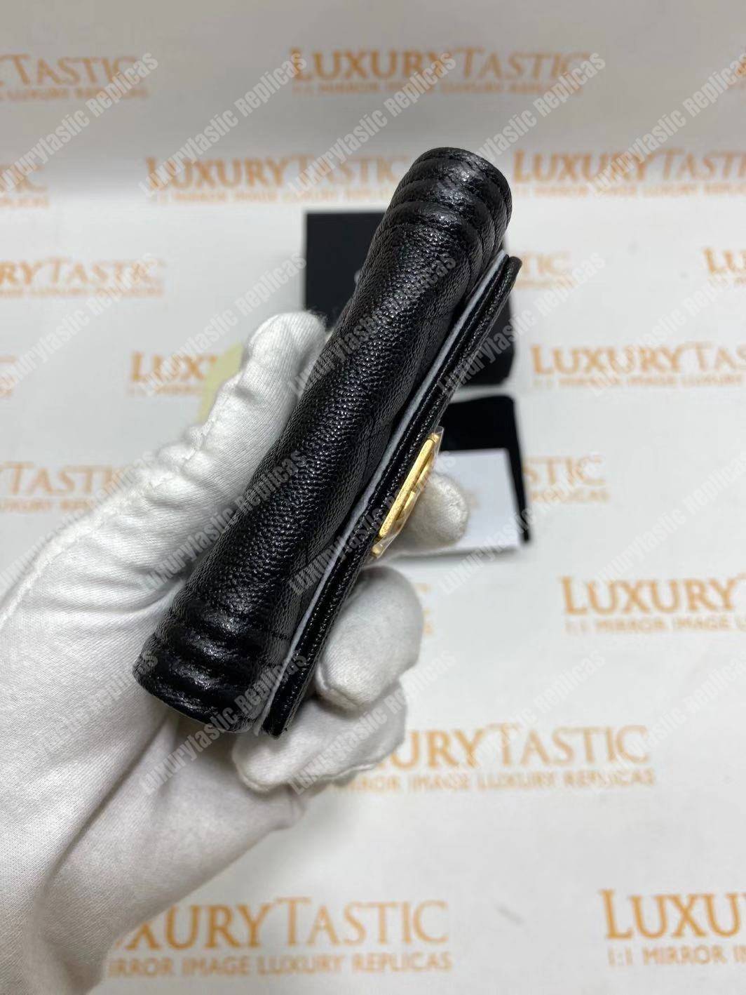 Ch*el boy small flap wallet black