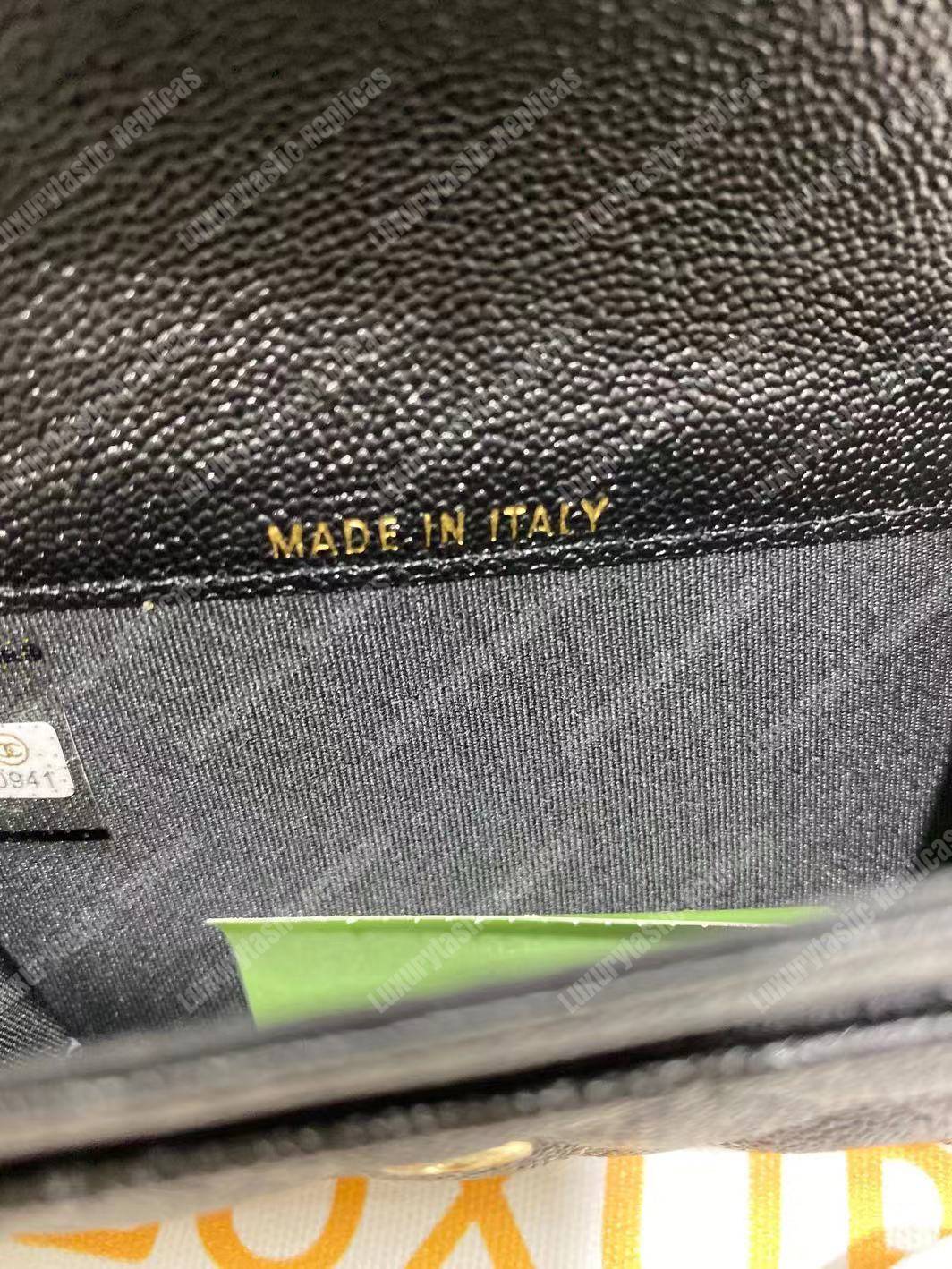 Ch*el boy small flap wallet black