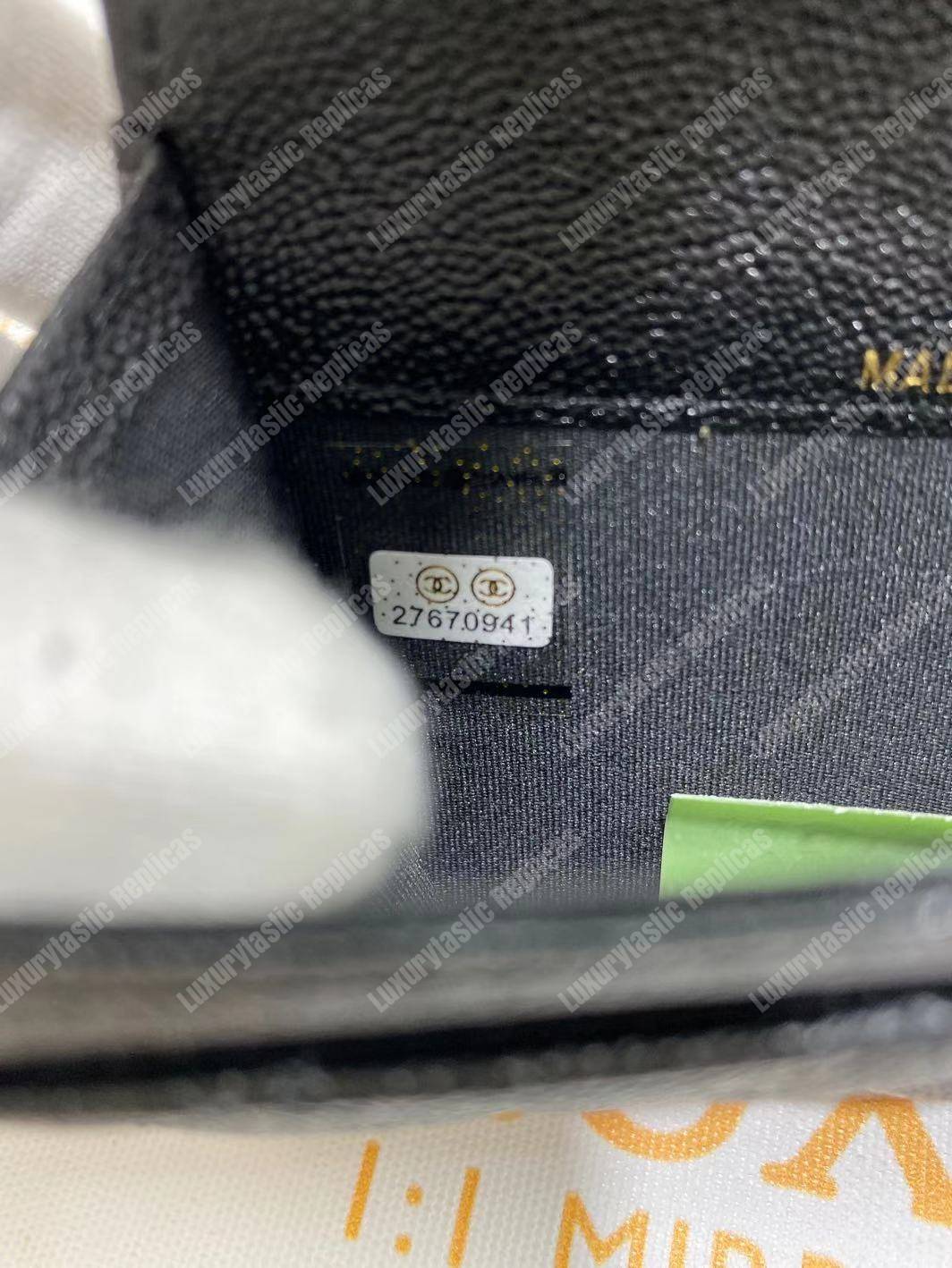 Ch*el boy small flap wallet black