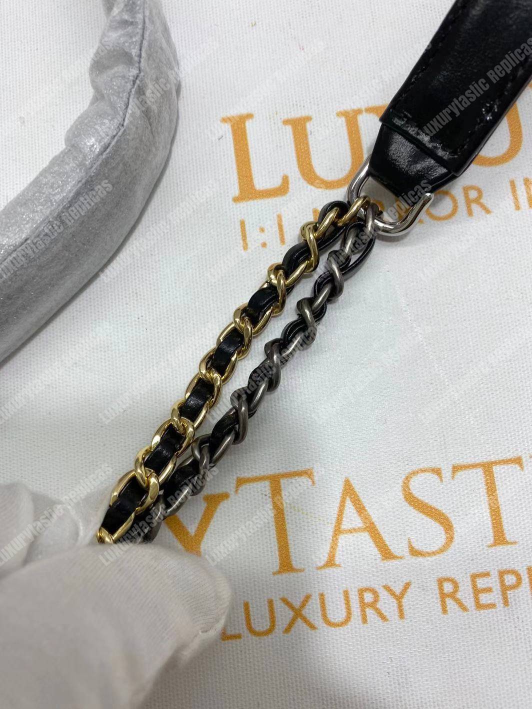 Ch*el’s gabrielle small hobo bag black