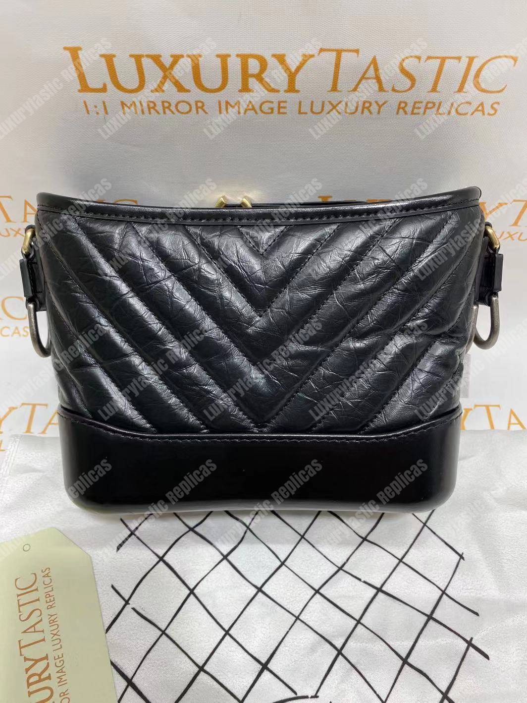 Ch*el’s gabrielle small hobo bag black