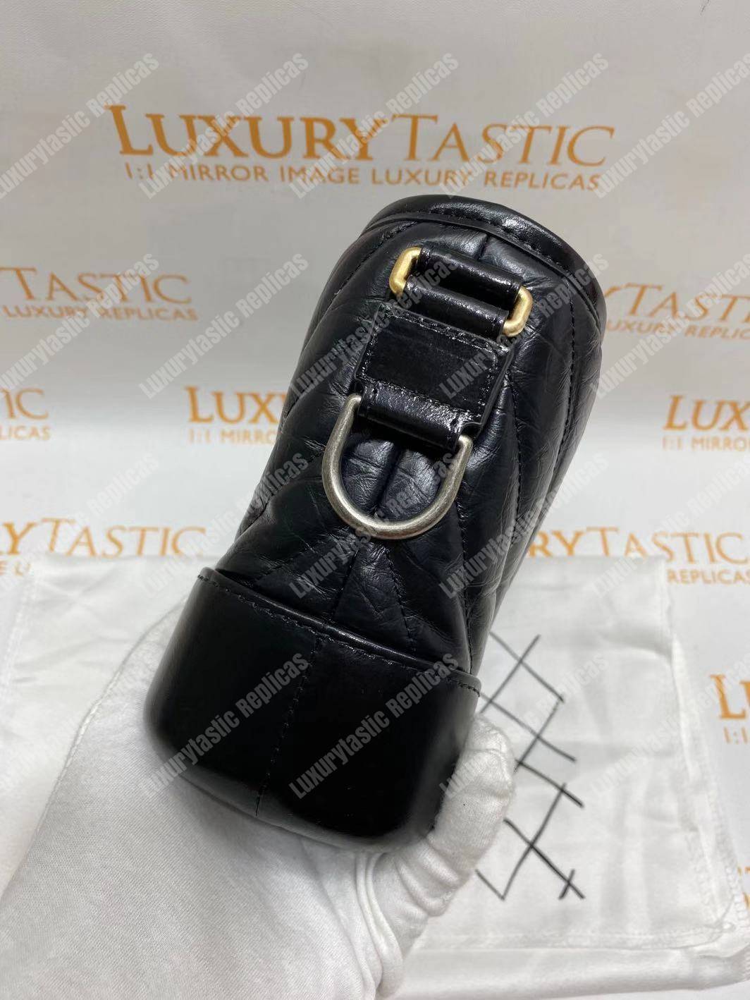 Ch*el’s gabrielle small hobo bag black