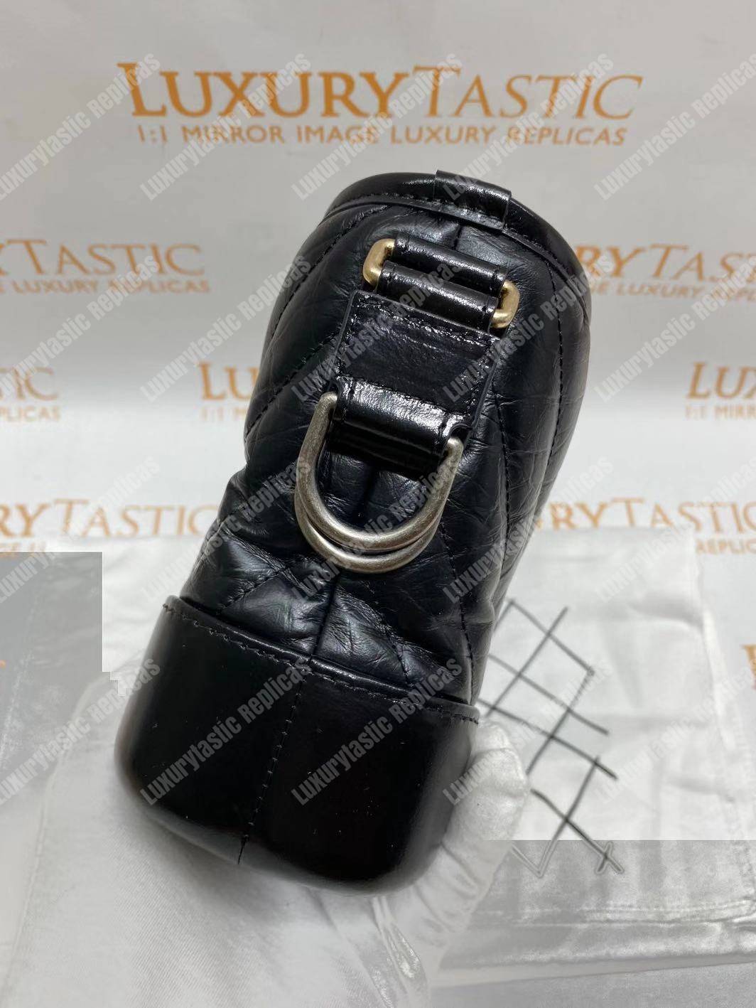 Ch*el’s gabrielle small hobo bag black