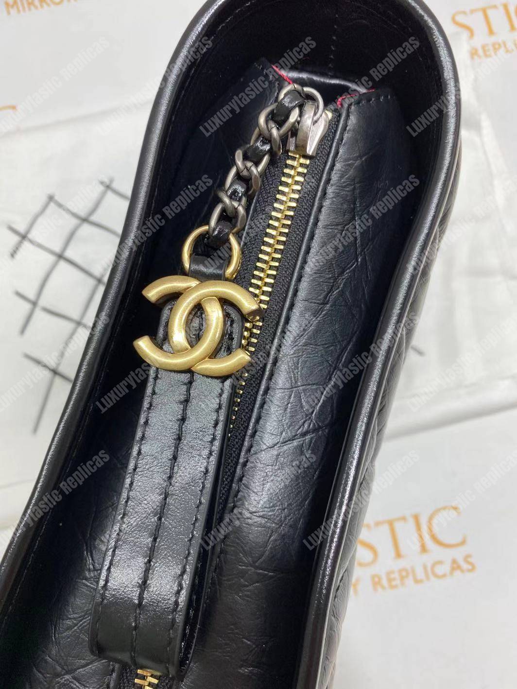 Ch*el’s gabrielle small hobo bag black