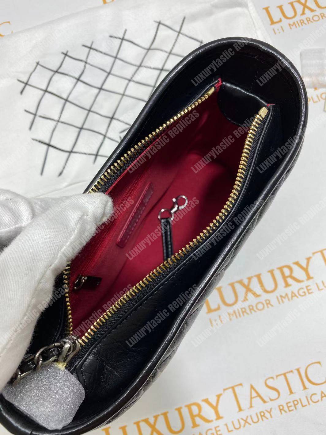 Ch*el’s gabrielle small hobo bag black