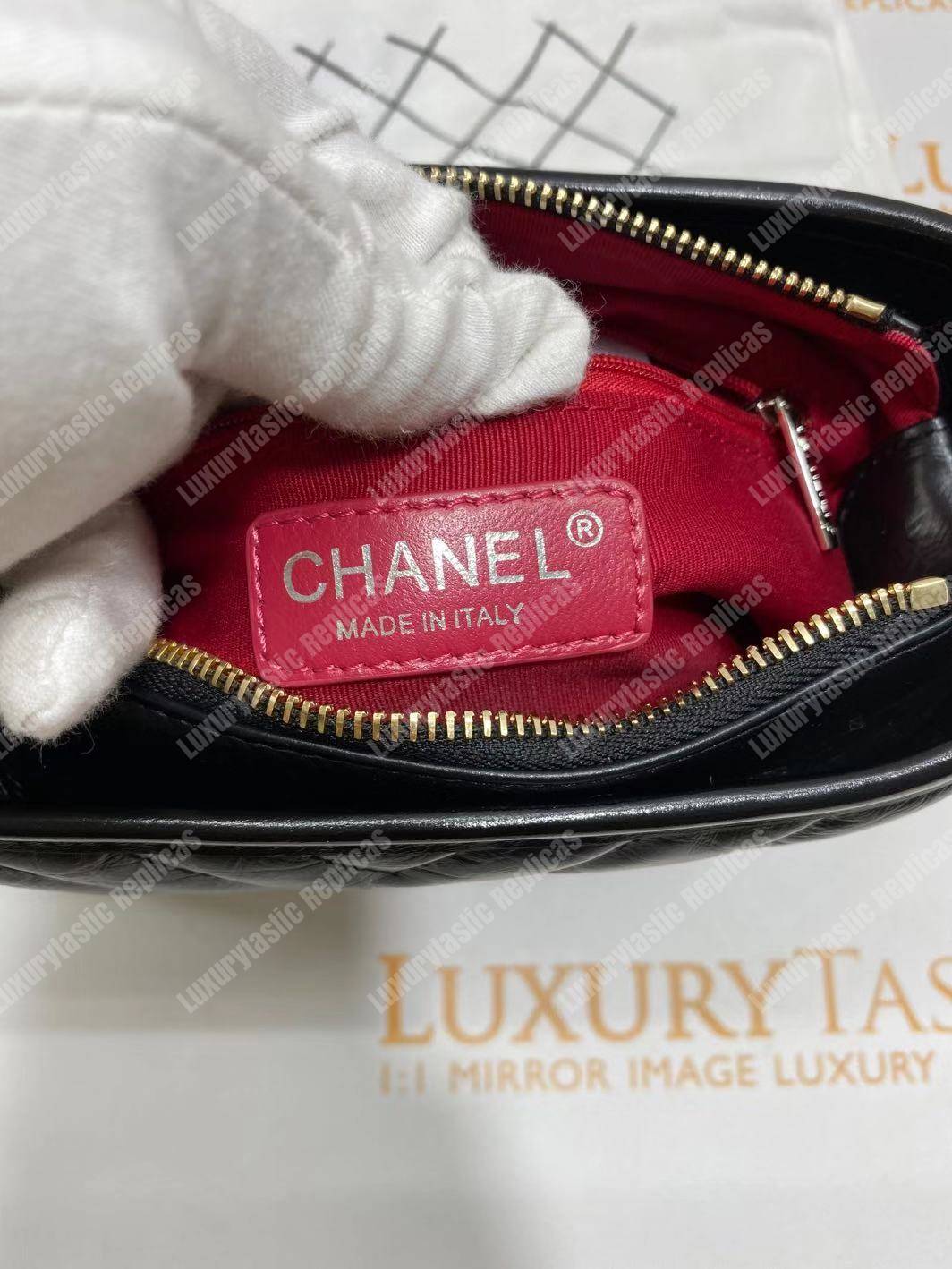 Ch*el’s gabrielle small hobo bag black