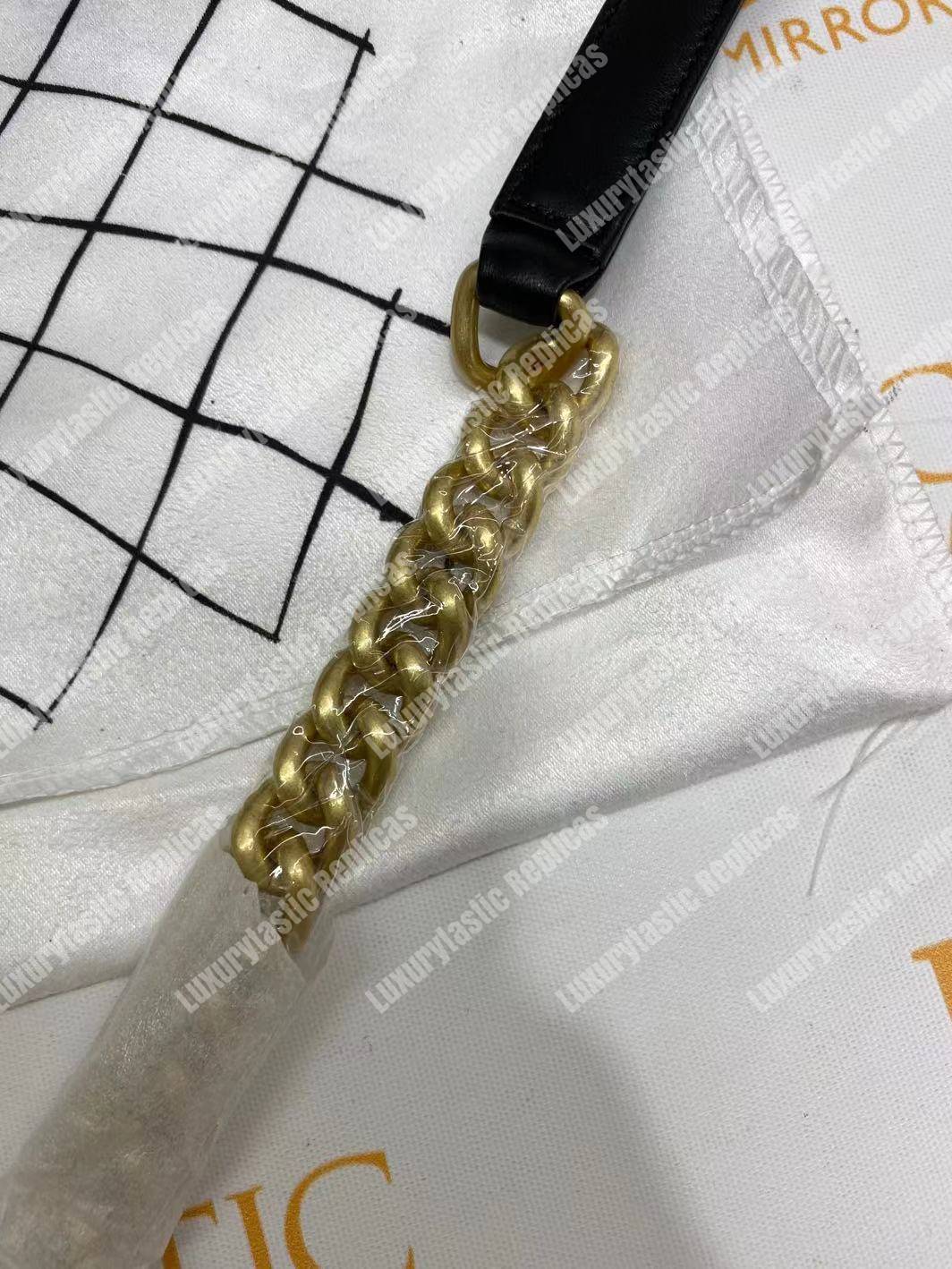 small boy Ch*el handbag black-gold