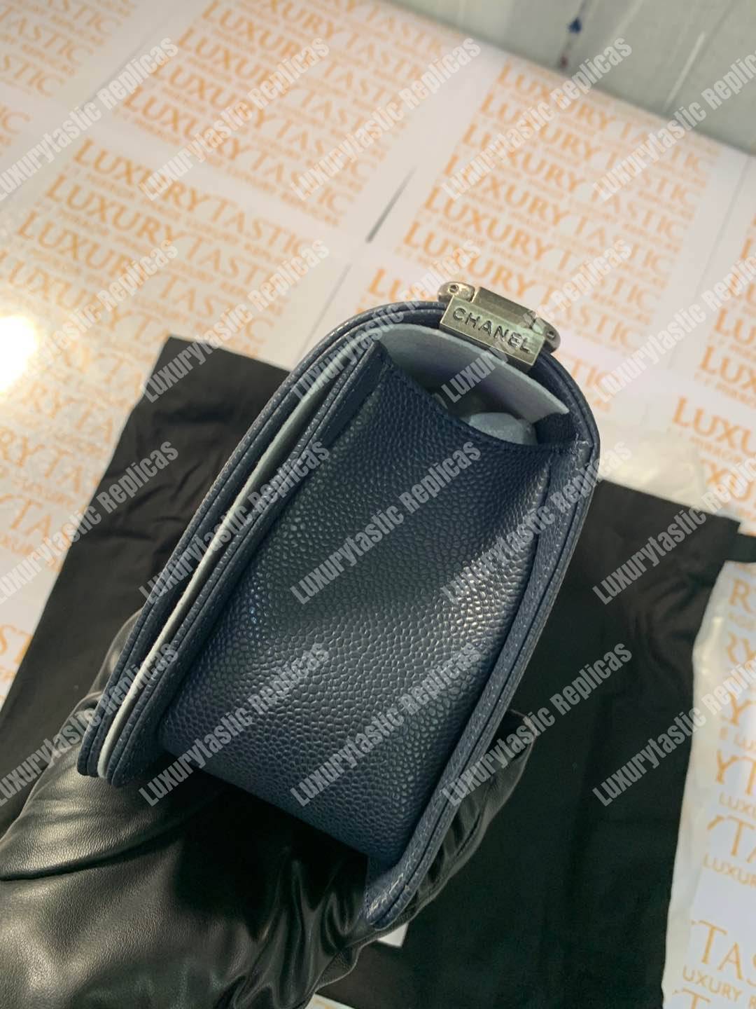 Ch*el boy medium handbag blue