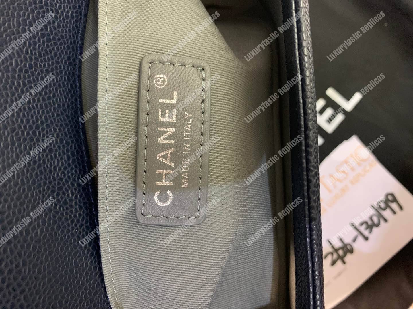 Ch*el boy medium handbag blue