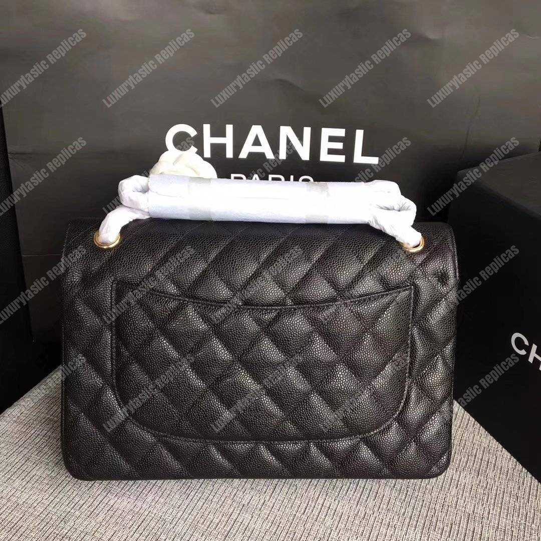Ch*el large/jumbo classic handbag black