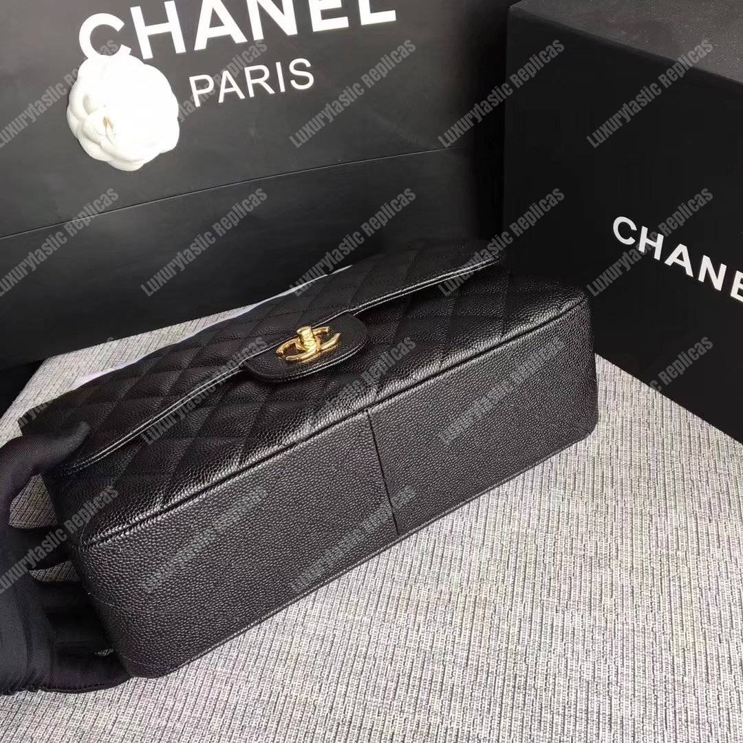 Ch*el large/jumbo classic handbag black