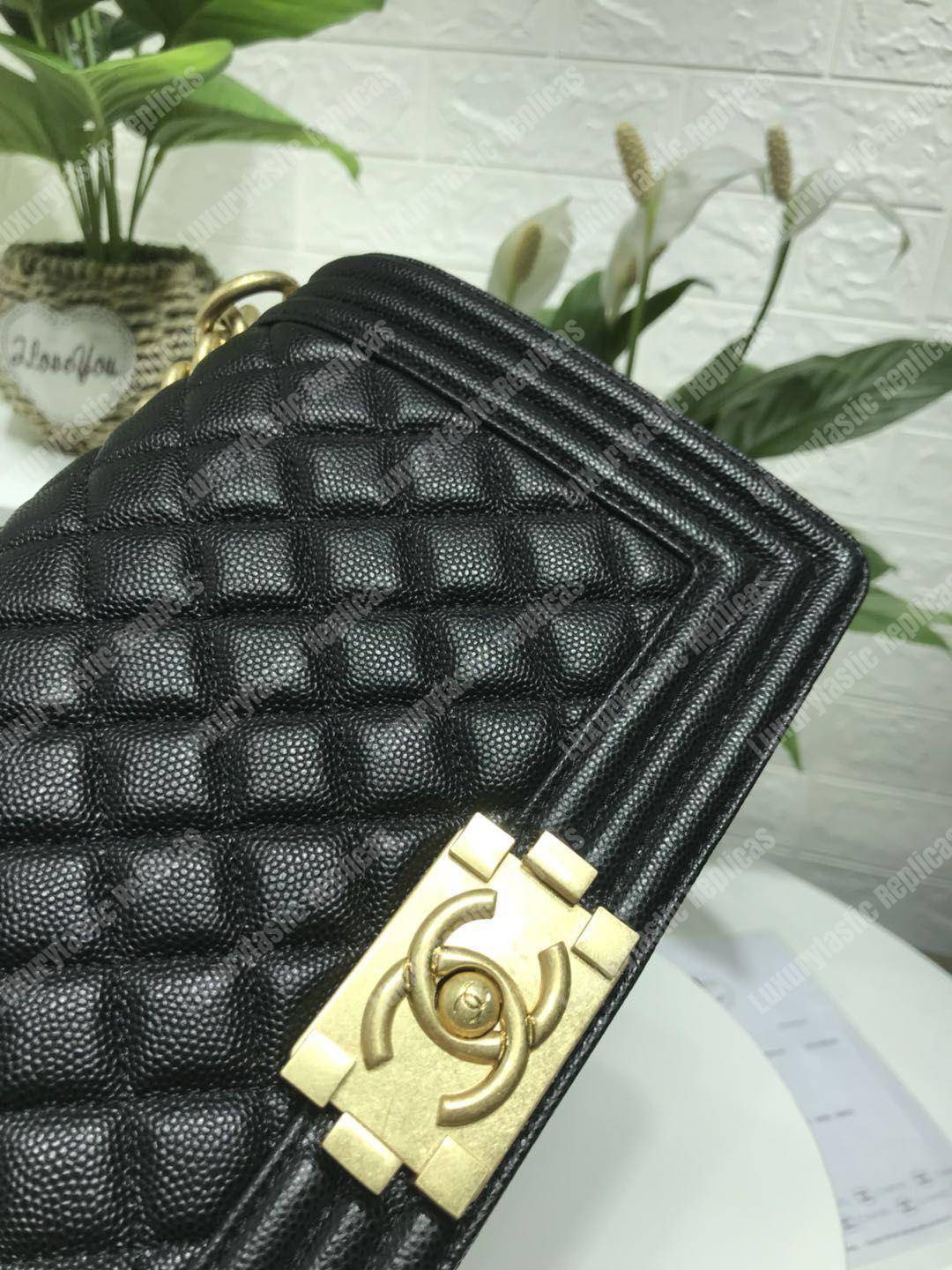 Ch*el boy medium handbag black