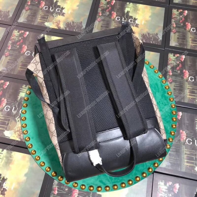 G*u*i gg sup*e backpack black leather