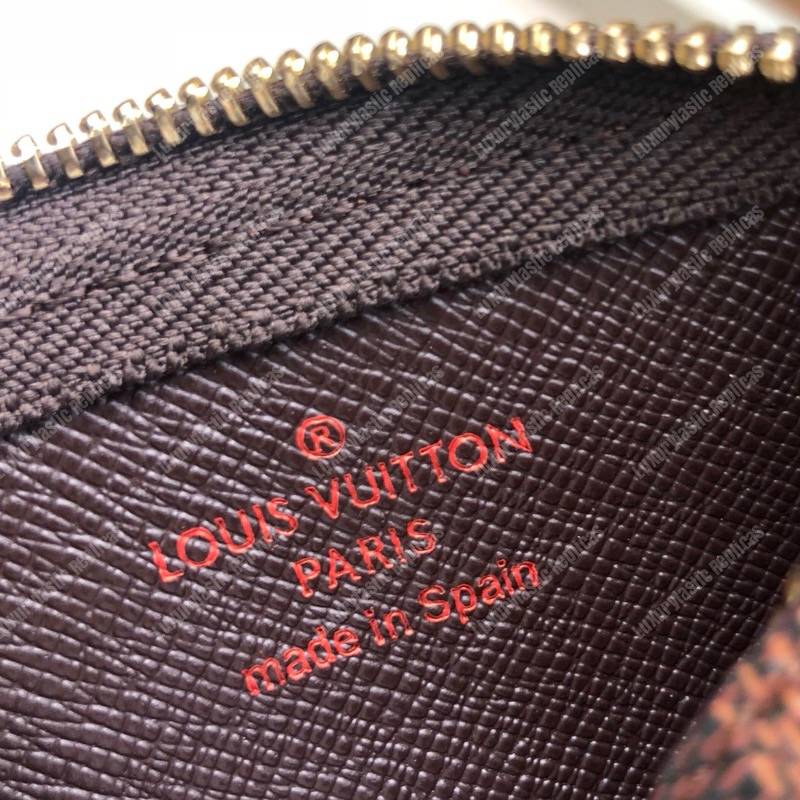 LV Key Pouch Damier Ebene Canvas