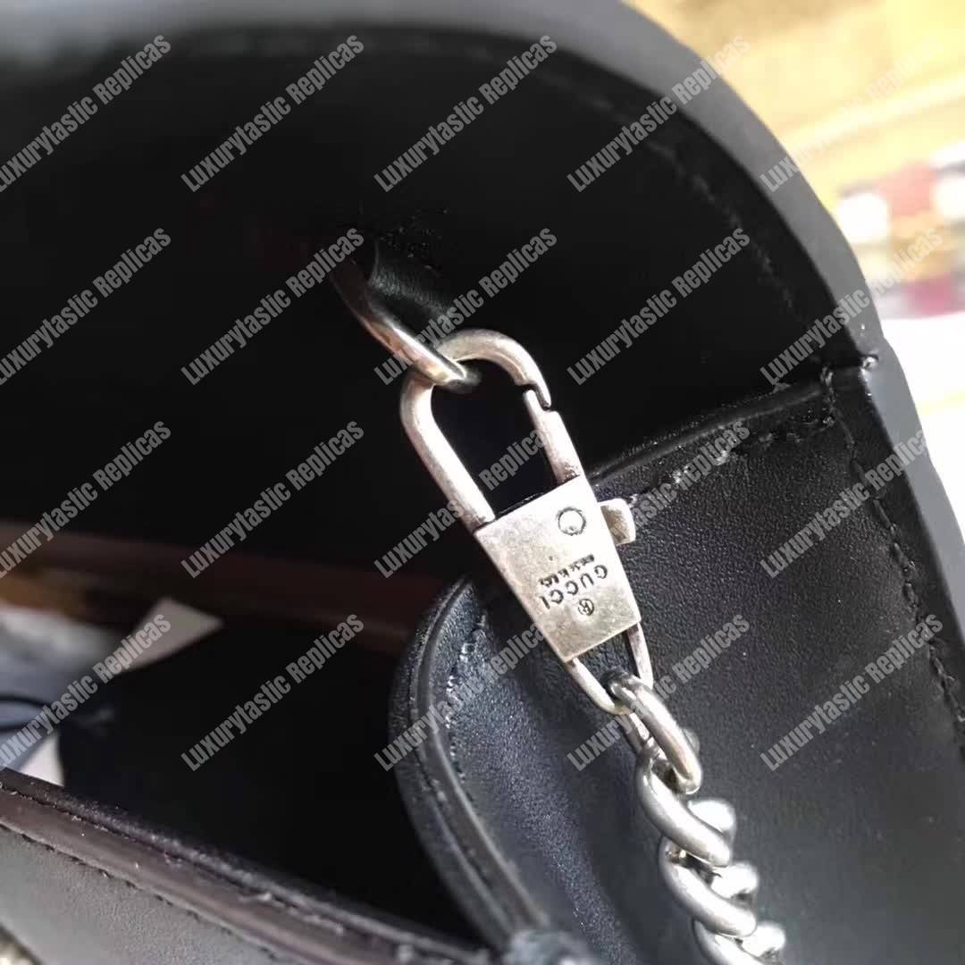 G*u*i lilith leather shoulder bag black