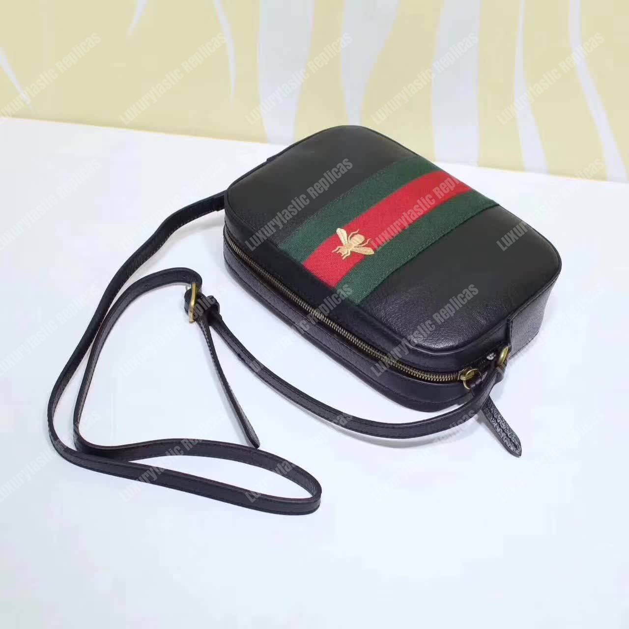 G*u*i leather shoulder bag bee