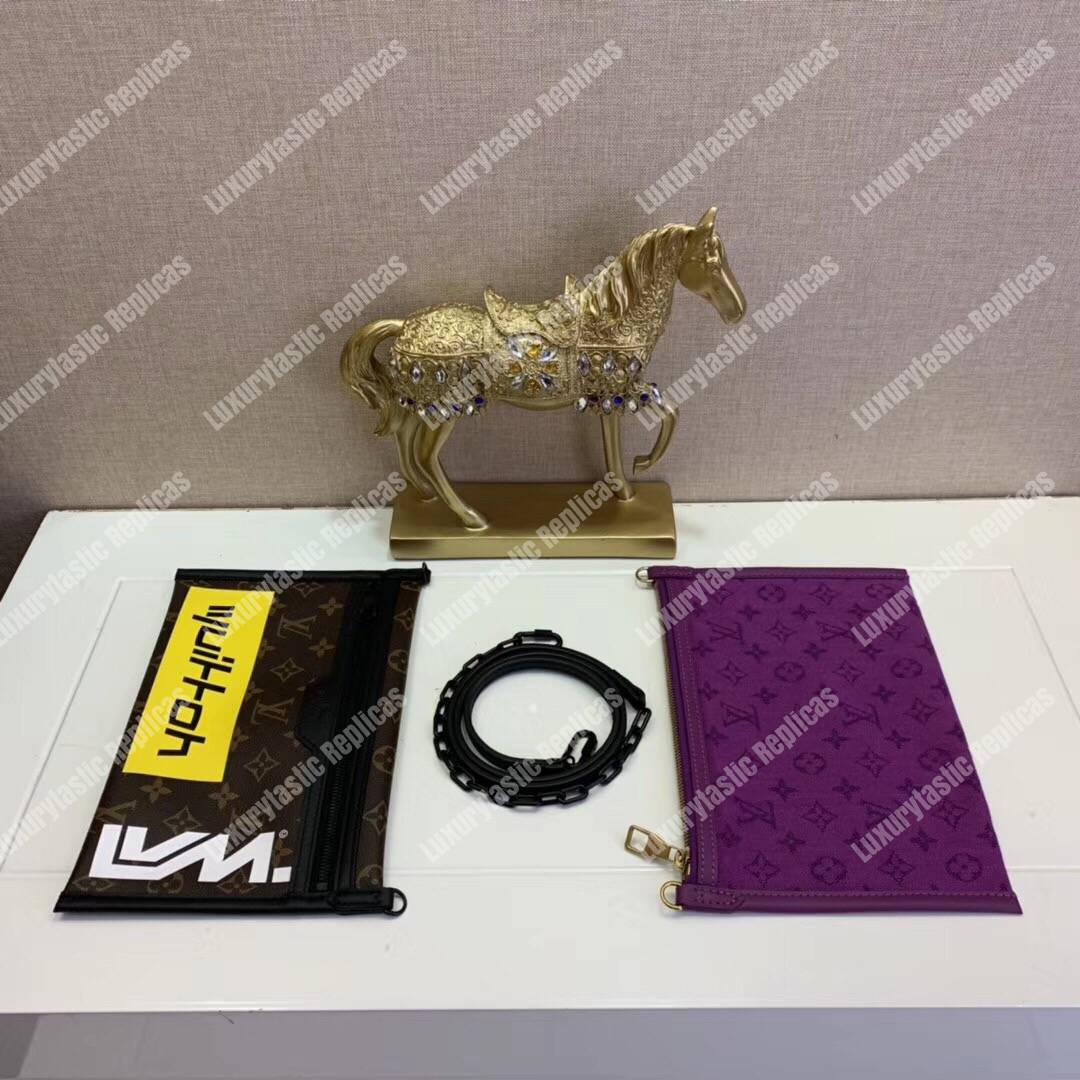 LV Double Flat Messenger Monogram Marron