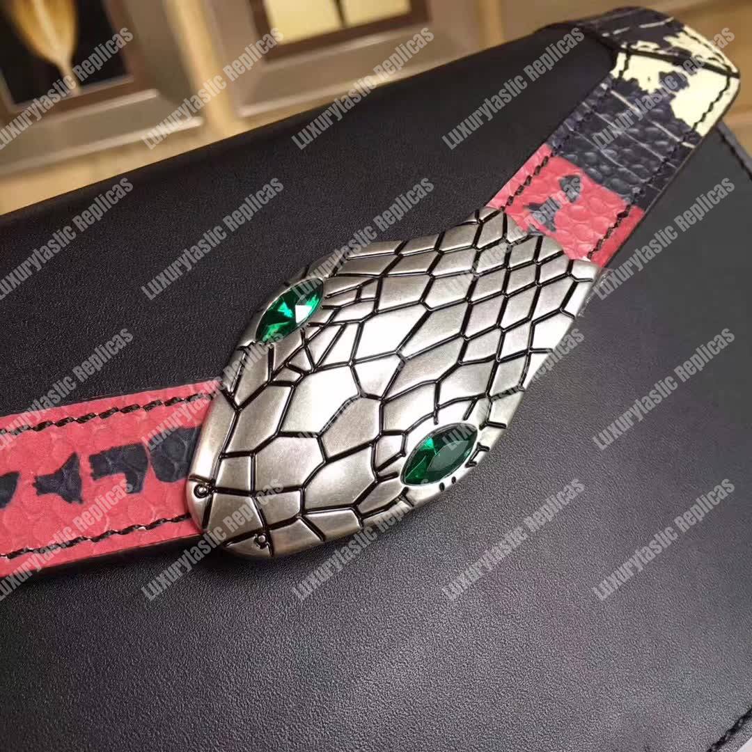 G*u*i lilith leather shoulder bag black