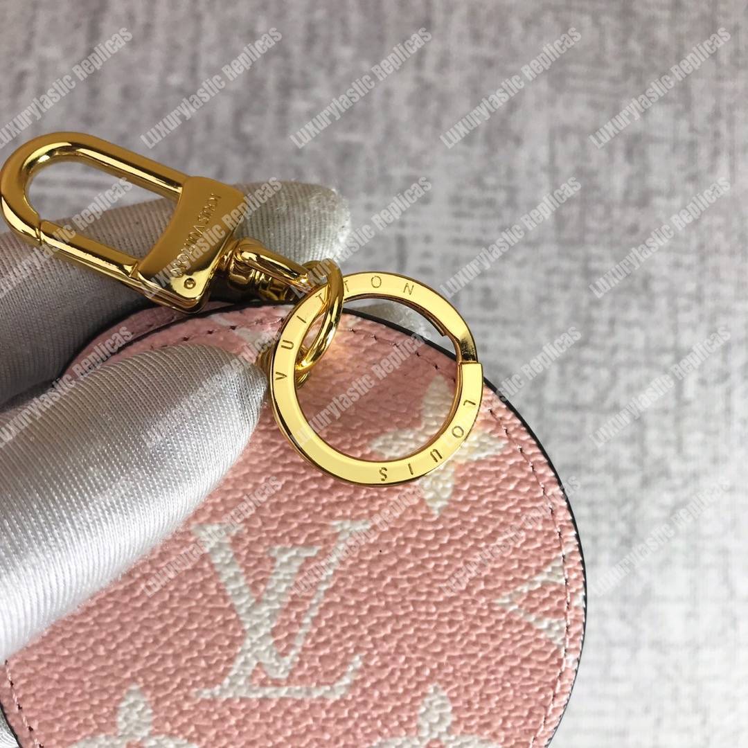 LV Monogram Giant Bag Charm And Key Holder Red Pink