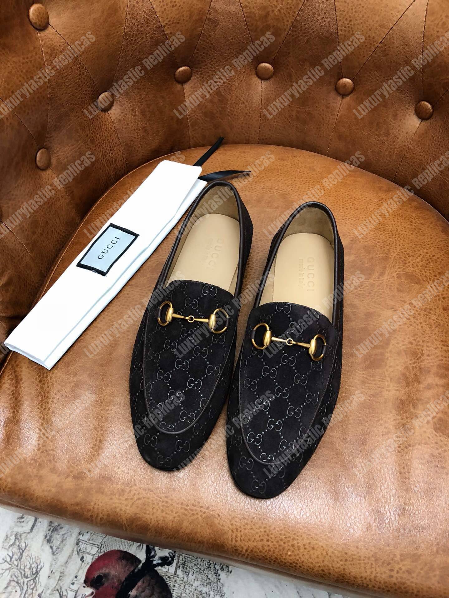 G*u*i jordaan gg velvet loafer brown
