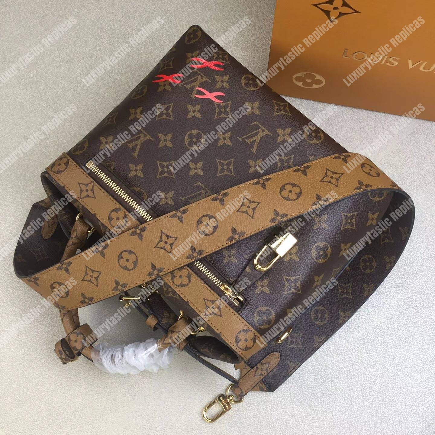 LV City Cruiser PM Tote Bag Reverse Monogram Canvas