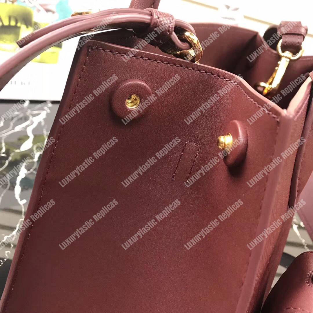 Pra*a monochrome saffiano leather bag brown