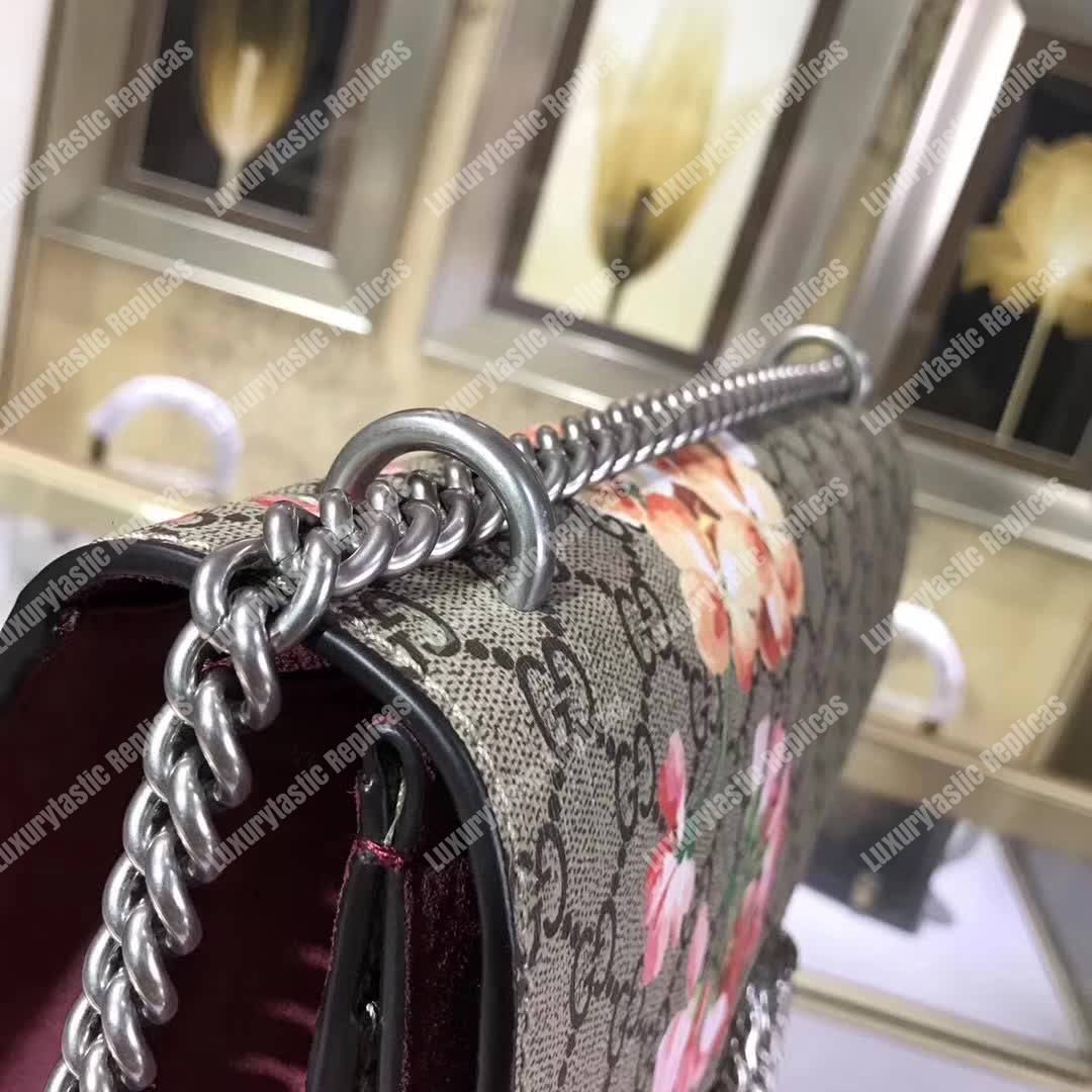 G*u*i dionysus blooms gg sup*e shoulder bag beige pink