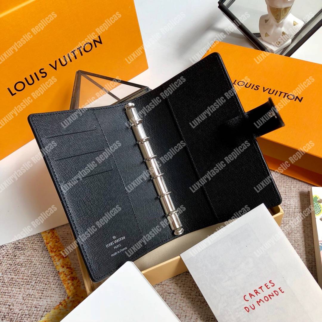 LV Small Ring Agenda Cover Black