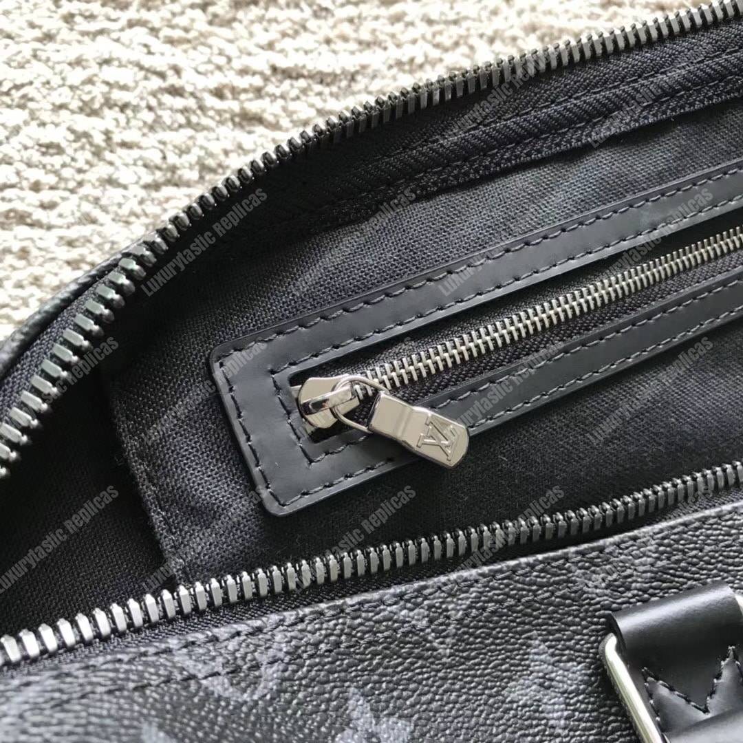 LV Keepall Bandouliere 45 Monogram Eclipse Canvas