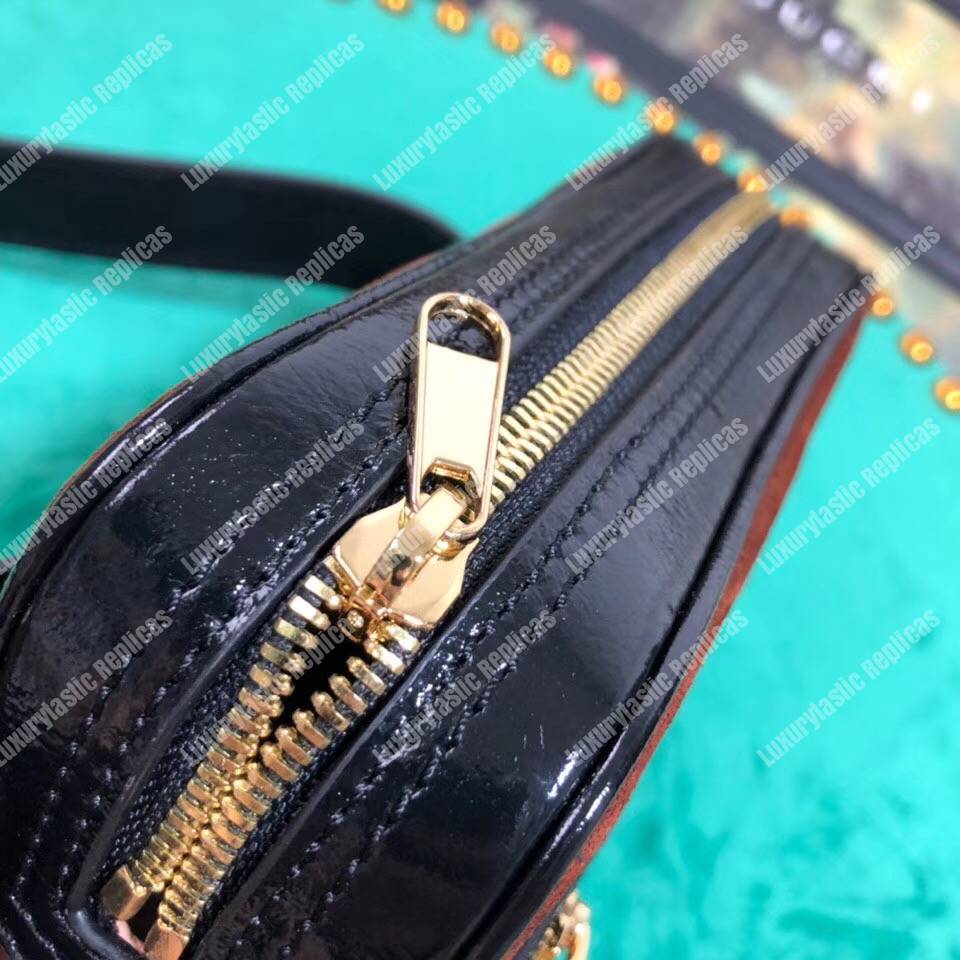 G*u*i ophidia suede small belt bag chestnut