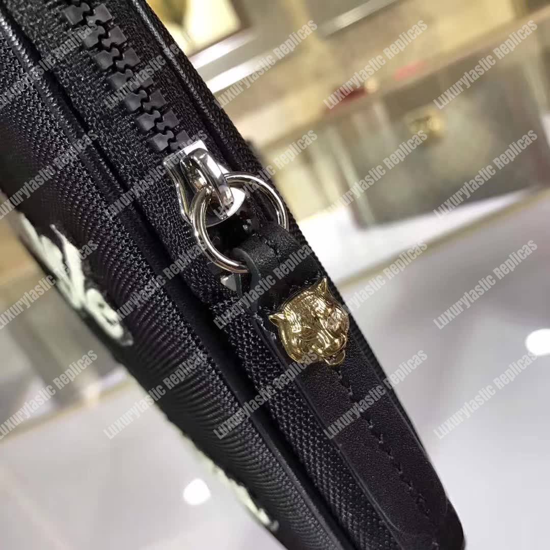 G*u*i techno canvas tablet case with embroidery tiger