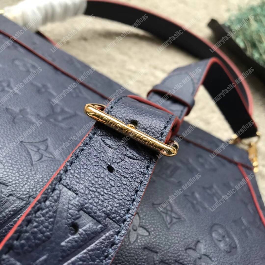 LV Blanche MM Monogram Empreinte Leather Marine Rouge