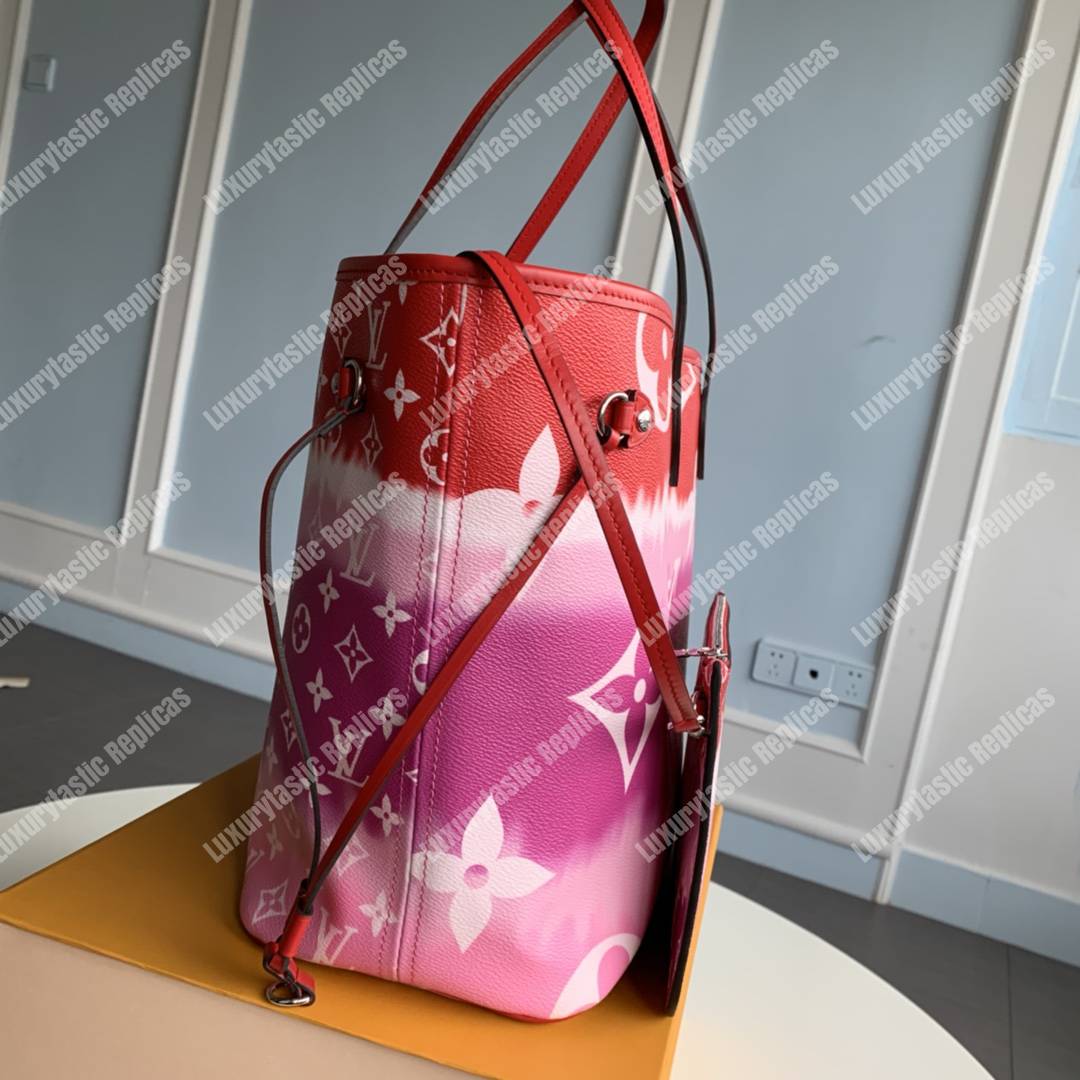 LV Escale Neverfull MM Rouge