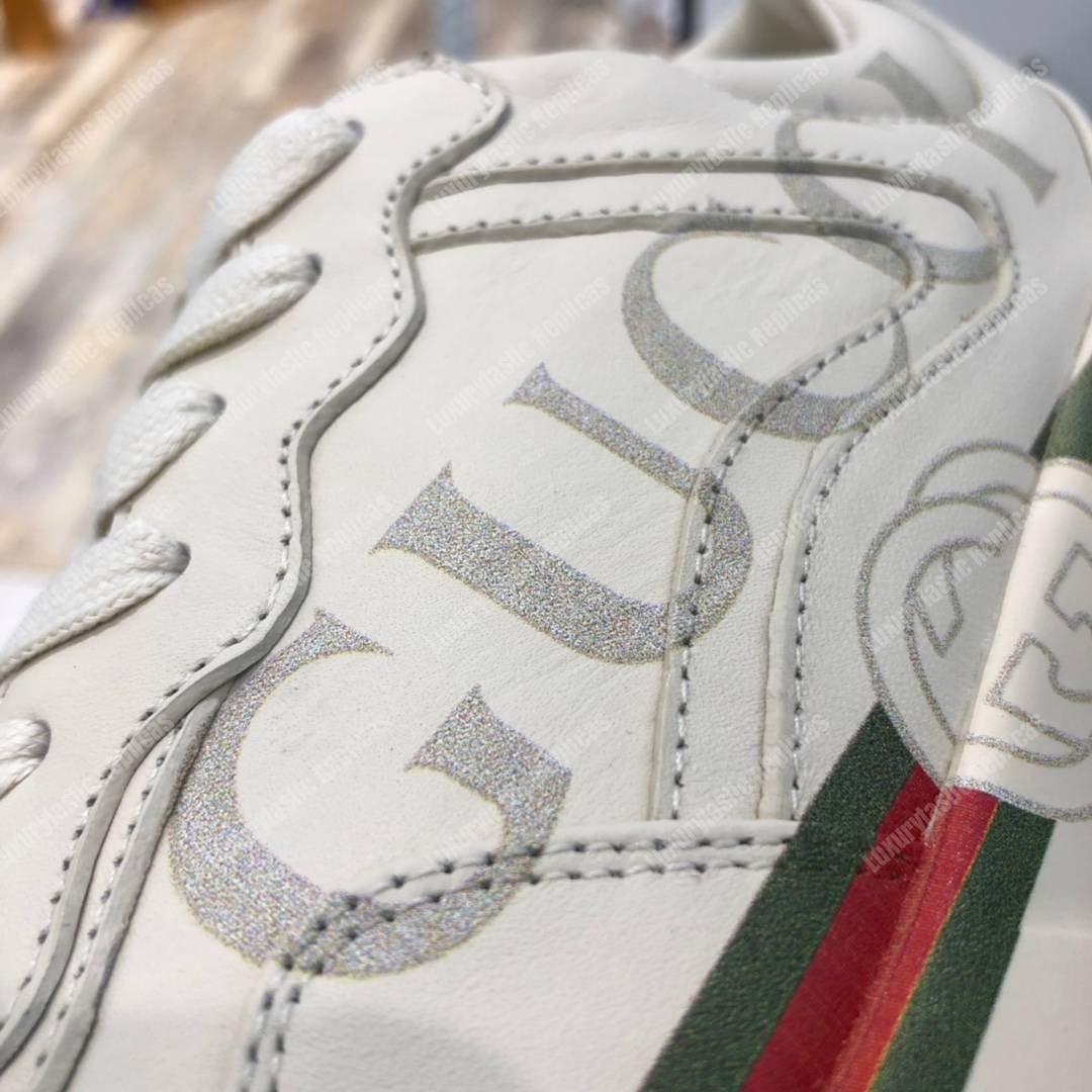 G*u*i rhyton G*u*i logo leather sneaker