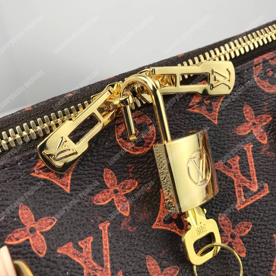 LV Speedy Bandouliere 30 Catogram Brown/Orange