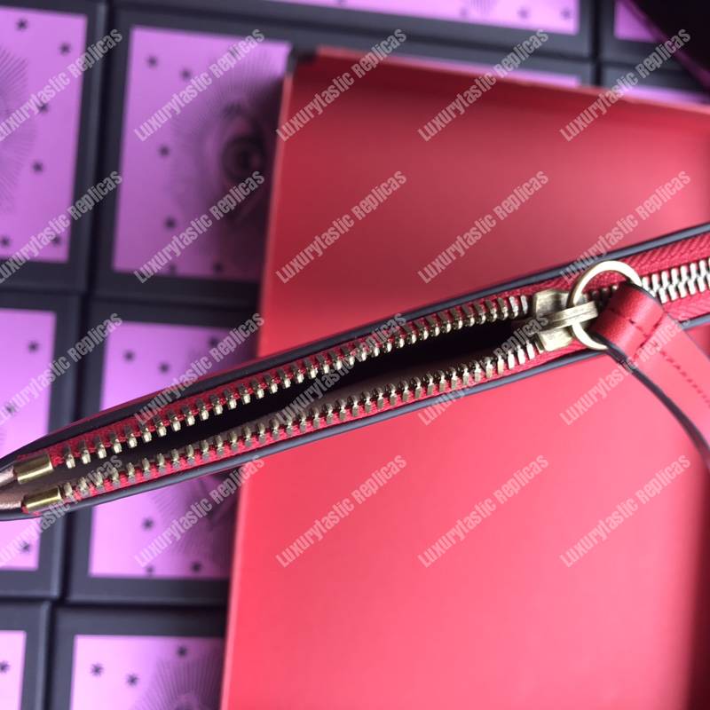 G*u*i G*u*ighost leather pouch bag red