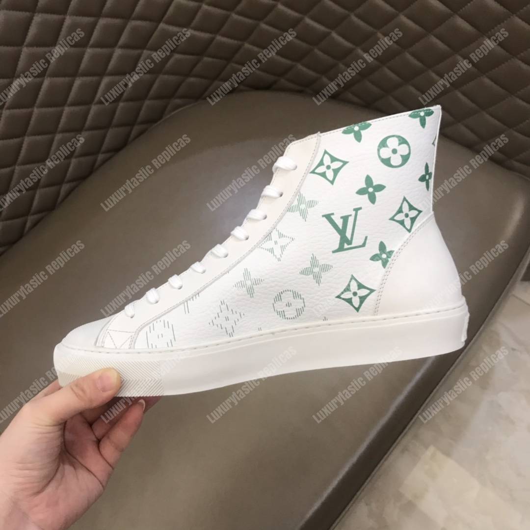 LV Tattoo Trainer Boots Green Print