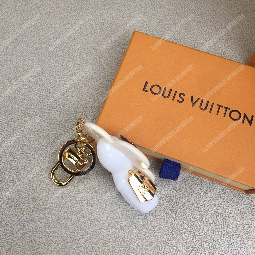 LV Vivienne Monogram Giant Bag Charm and Key Holder White
