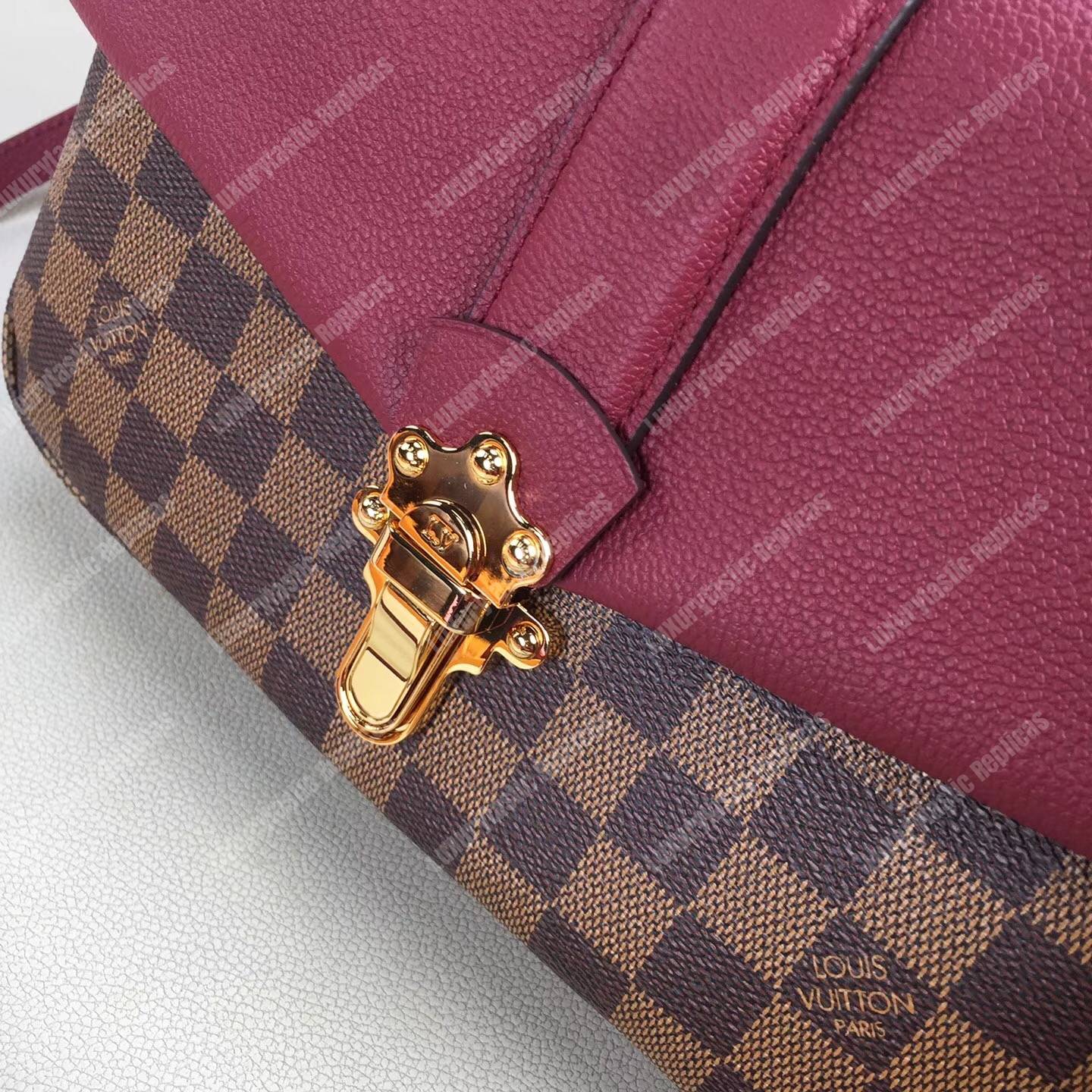 LV Clapton PM Damier Ebene Raisin