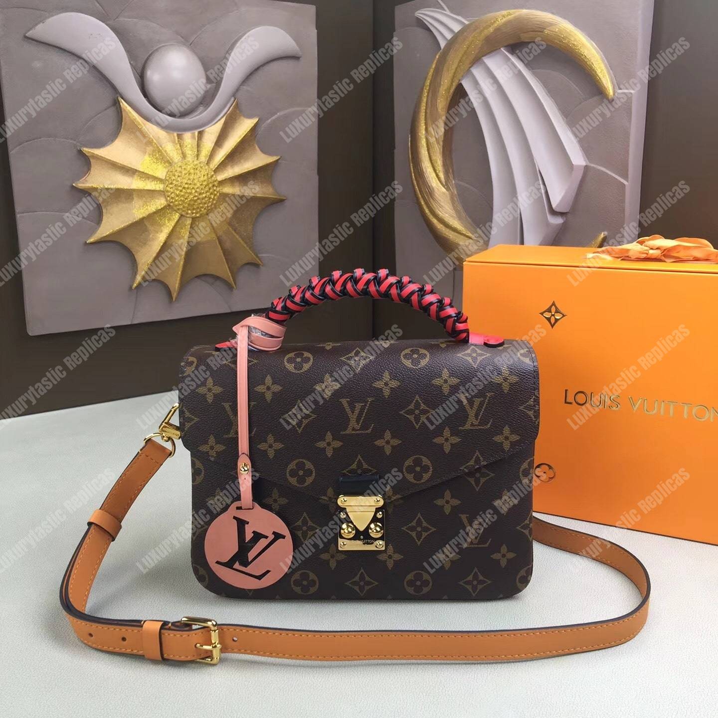 LV Pochette Metis Monogram Coquelicot Red